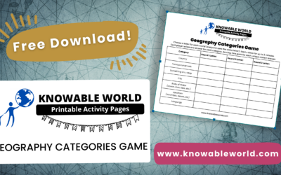 Geography Categories Game [Free Printable]